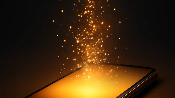 3444 BAT COM - Modern phone with glowing screen 3444 BAT COM Modern phone with glowing screen